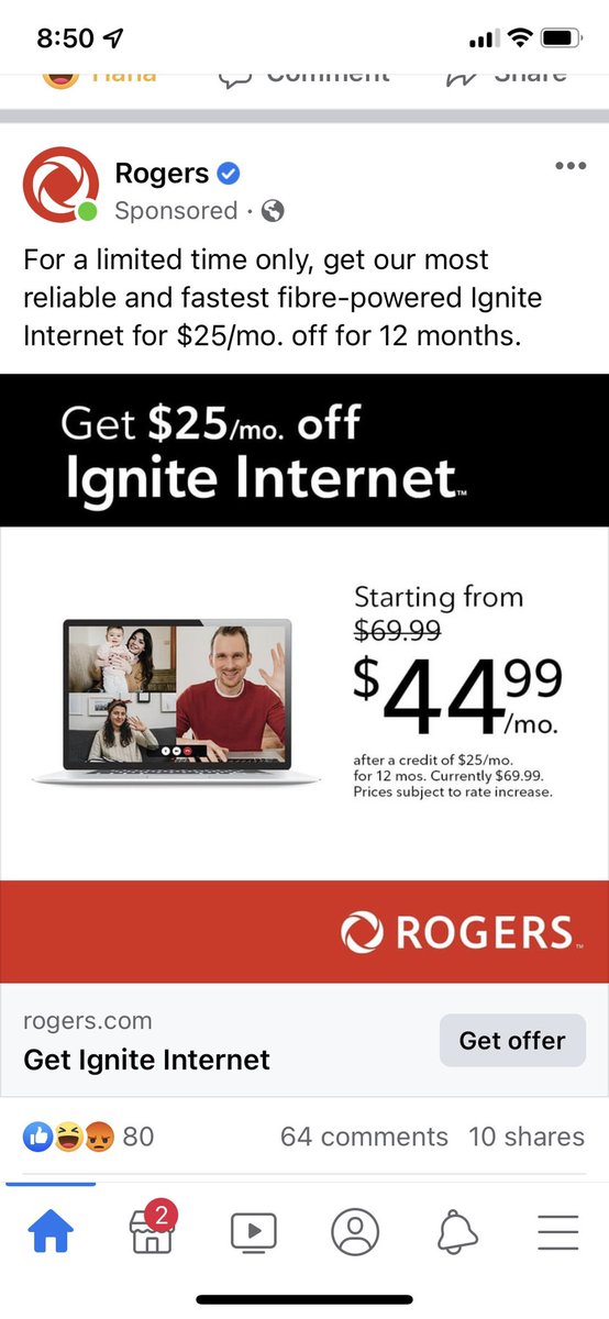 TaysDays's tweet photo. Guys ….you really need to pause your digital ads while your network is down! #rogersdown #MarketingDigital #oops https://t.co/mzxz3FHtj7