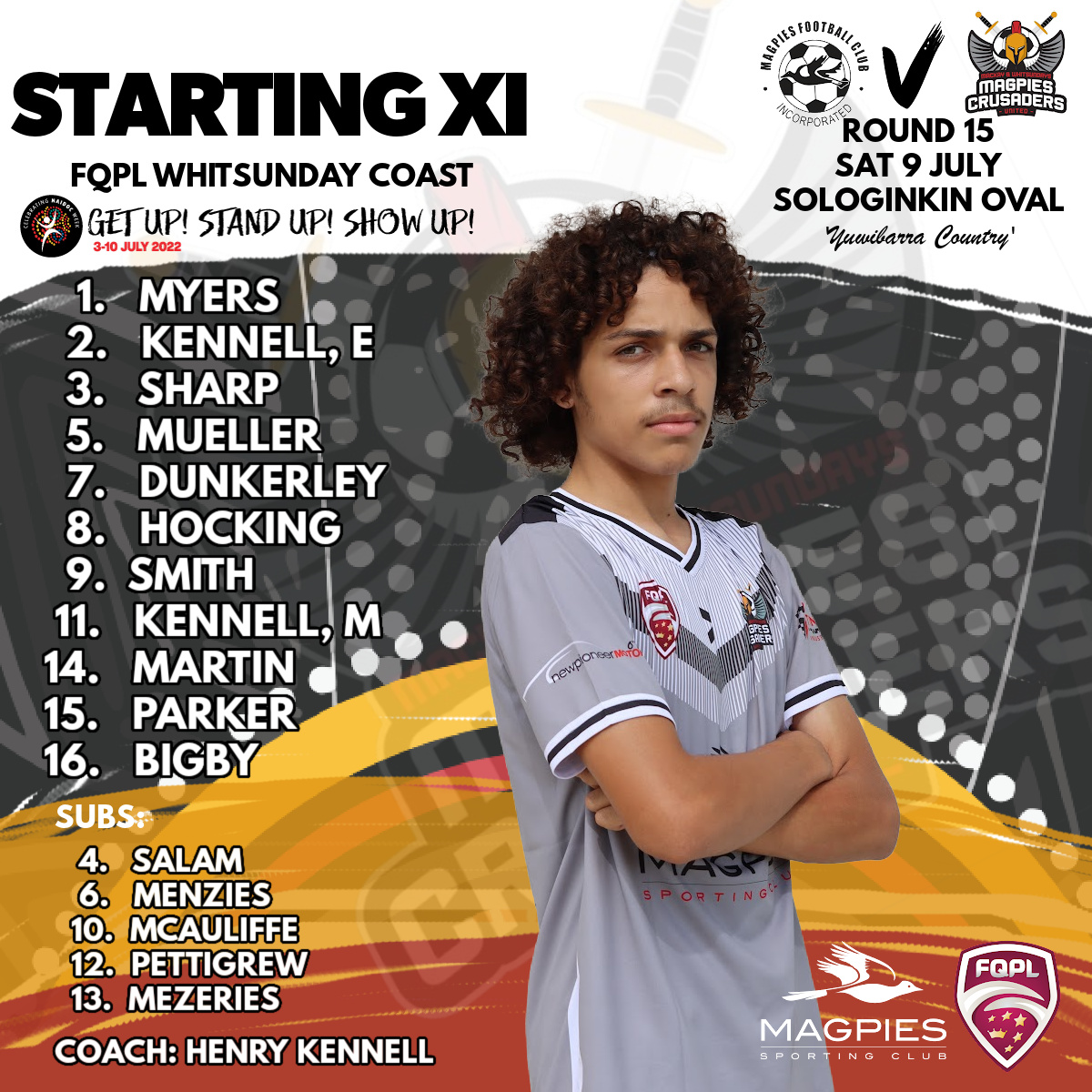50 minutes until kickoff in the FQPL Whitsunday Coast Men's game between Magpies Crusaders United and Magpies Football Club. Good luck MCU!!