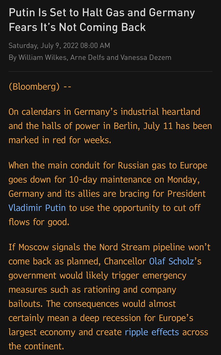 Monday is a red letter day for German gas....
