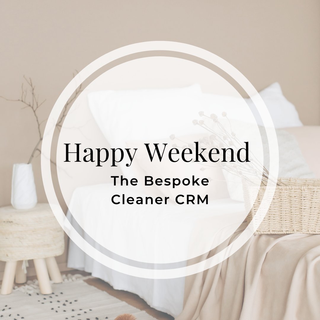 CleanerCrm's tweet image. Happy weekend to all the amazing #cleaningcompanies!

Get the most advanced software for your #cleaning #business 

thebespokecleanercrm.com

#cleaningtips #cleaninghacks #business #weekend #cleaner #cleaning #cleaners