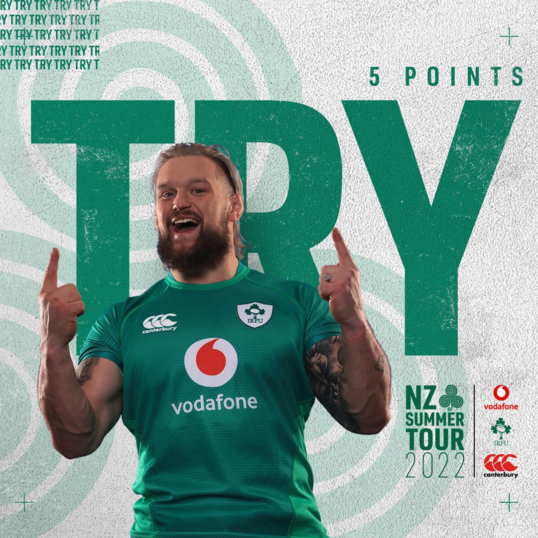 IrishRugby's tweet photo. 48' | TRY! @AindriuPorter has his second of the game! ๐ช
New Zealand 7-15 Ireland
#TeamOfUs | #NZvIRE https://t.co/MSfZINEvzd