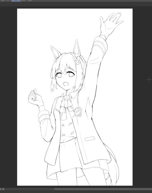 とりあえず線画
多分まだいじる 