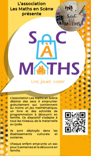 Mathalors's tweet photo. Vous souhaitez proposer des #sacamaths dans vos classes ou au CDI ou dans une salle #mathotheque dans votre établissement
Contactez @LesMathsEnScene 
sacamaths@lesmathsenscene.fr 
#planmaths #culture #Littérature #Jeux #numérique #art #EAC_maths #famille ↪️https://t.co/gE7f5G6ve0 https://t.co/8O2ehBv87J