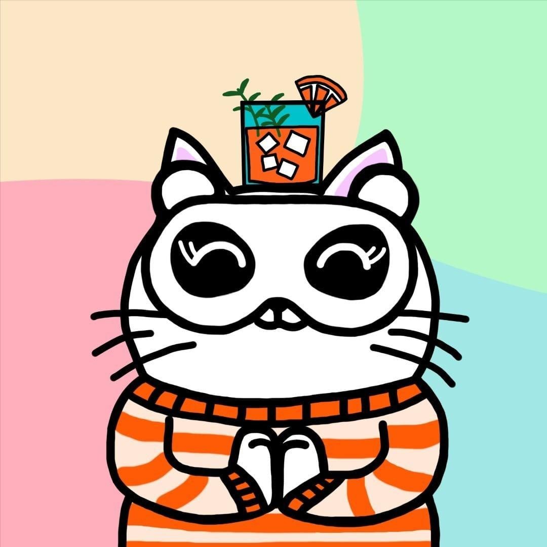 FEverythingCats's tweet photo. A glass of orange juice a day keeps the doctor away 🍊 
#Binance #BNB #BSC #nftart #CatsOnTwitter https://t.co/SNcNv8WO3t