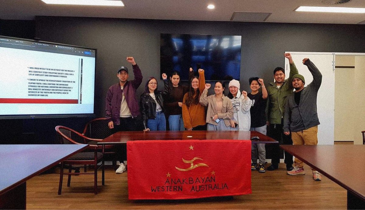 AnakbayanWA's tweet photo. Congratulations to the newly sworn members of Anakbayan Western Australia! 

Lumalakas, Lumalawak, Lumalaban, Anakbayan! https://t.co/IC9tcVNnpQ