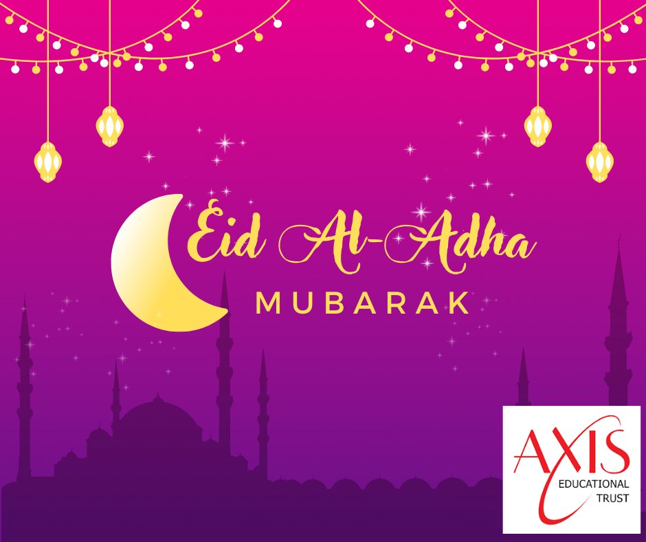 axisedutrust's tweet image. Eid Mubarak to all those celebrating Eid al-Adha today from everyone here at Axis Educational Trust. 
#EidAlAdha #Eid #eidaladha2022