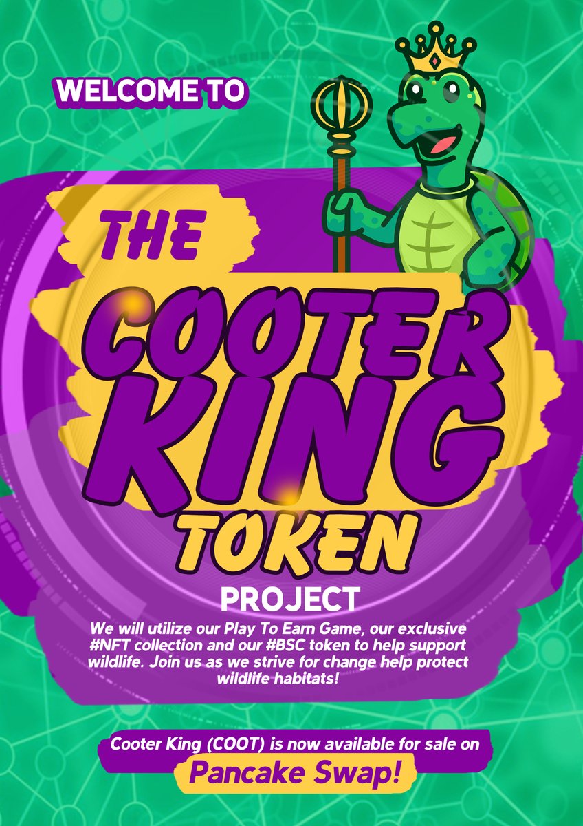 token_cooter's tweet photo. Join Us and Help Support Wildlife Conservation! #EmbracingTheCooter #HoldYourCooter #BSCGem #BSC #COOT #CooterKing #NFTs #Game $COOT #HODL #turtle #cryptocurrencies #cryptocurrency https://t.co/VMmu2Paf46