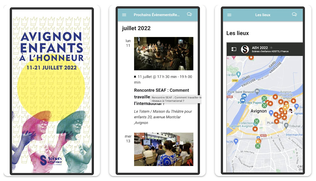 Yeepee ! L'appli d'Avignon Enfants à l'honneur 2022 est dispo !
Apple : apple.co/3ARwKEX
Android : bit.ly/3asntbw
À tout de suite à Avignon !