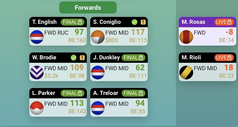 Bench Game: 💪 #SuperCoach