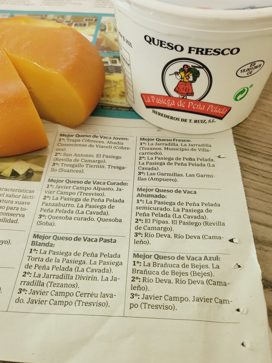 Ha salido el palmarés de ganadores de los Premios <a href="/afca_es/">AFCA</a>  a productos de #Cantabria ¡Estamos muy contentos!
🥇Ahumado: 1º en categoría ahumados
🥇Torta de la Pasiega: 1º en pasta blanda
🥈Fresco: 2º en frescos
🥈Panzaburro: 2º en vaca curado
¡Enhorabuena a todos los ganadores!