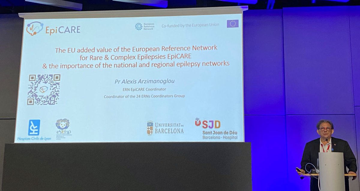 EpiCARE_ERN's tweet photo. Time for an update on our #EuropeanReferenceNetwork by our coordinator, Alexis Arzimanoglou.
ยซย our main mission is to share expertise and advices on state of the art practices aiming at improving accessibility of diagnostics and treatments for #rareepilepsiesย ยป
#EEC2022 https://t.co/SE6vFob4pv