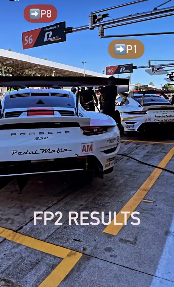 Project1_93's tweet image. FP2 - Results 🏁
@OptimumMSport #56 P8
#teamproject1 #46 P1

#6hmonza