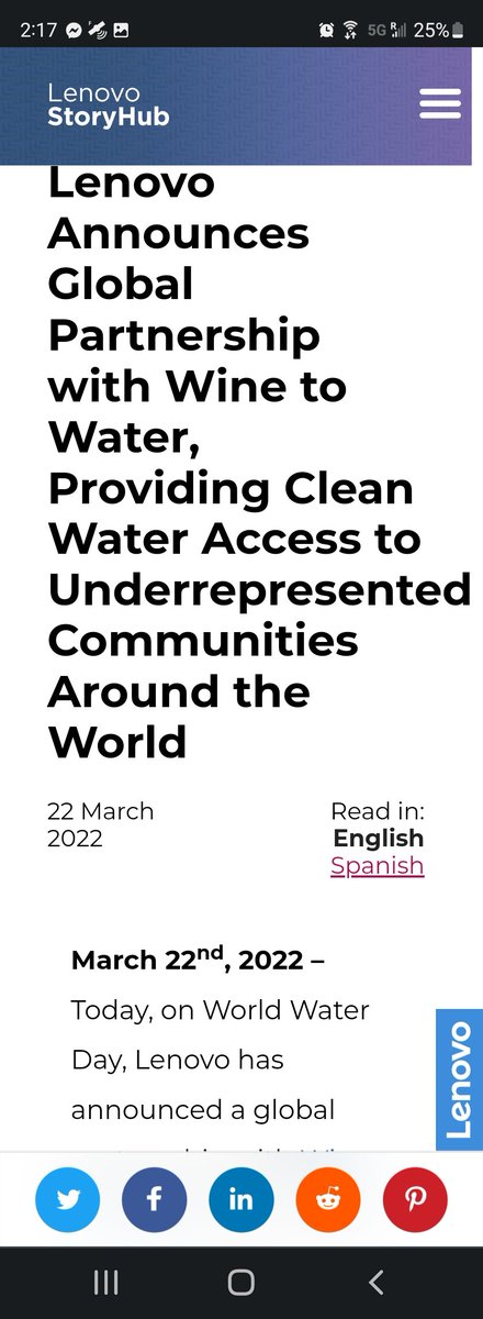 LenovoBeast's tweet photo. Not only world-changing technologies, but a helping hand on a better earth!

 (https://t.co/x8l0xbUCrg)
#premiumstars#wearelenovo#worldwaterday https://t.co/KswEtA0f9c