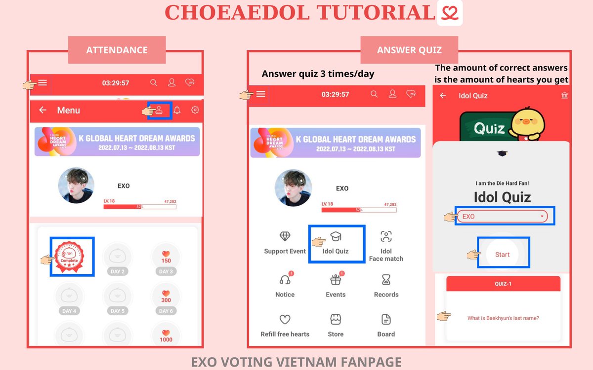 EXOPublicity's tweet photo. CHOEAEDOL TUTORIAL : ( KGLOBAL HEART AWARDS ) 🏆 

🏆voting starts from : 13 July
🏆recommender : EXOPUBLICITY4 ( pls type accurately, just as we wrote )
🏆tutorial made by : @EXOVotingVNF https://t.co/0KHIcAoKFB