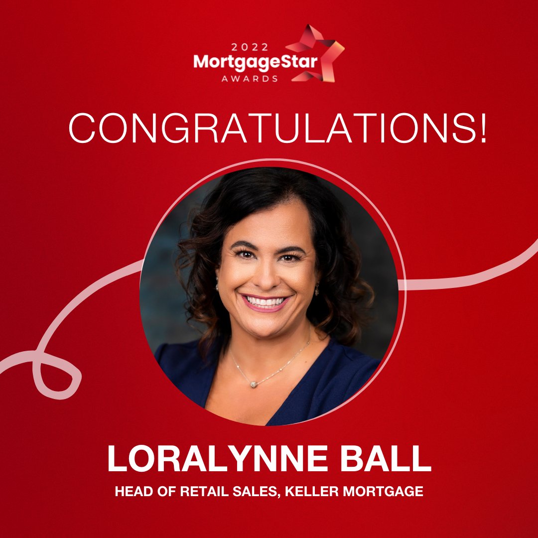 Exciting news! 📰 We are thrilled to announce that Loralynne Ball, the Head of Retail Sales for Keller Mortgage has received the 2022 Mortgage Star Award! 🤩 gokw.info/3Iq3I0I #kellermortgage