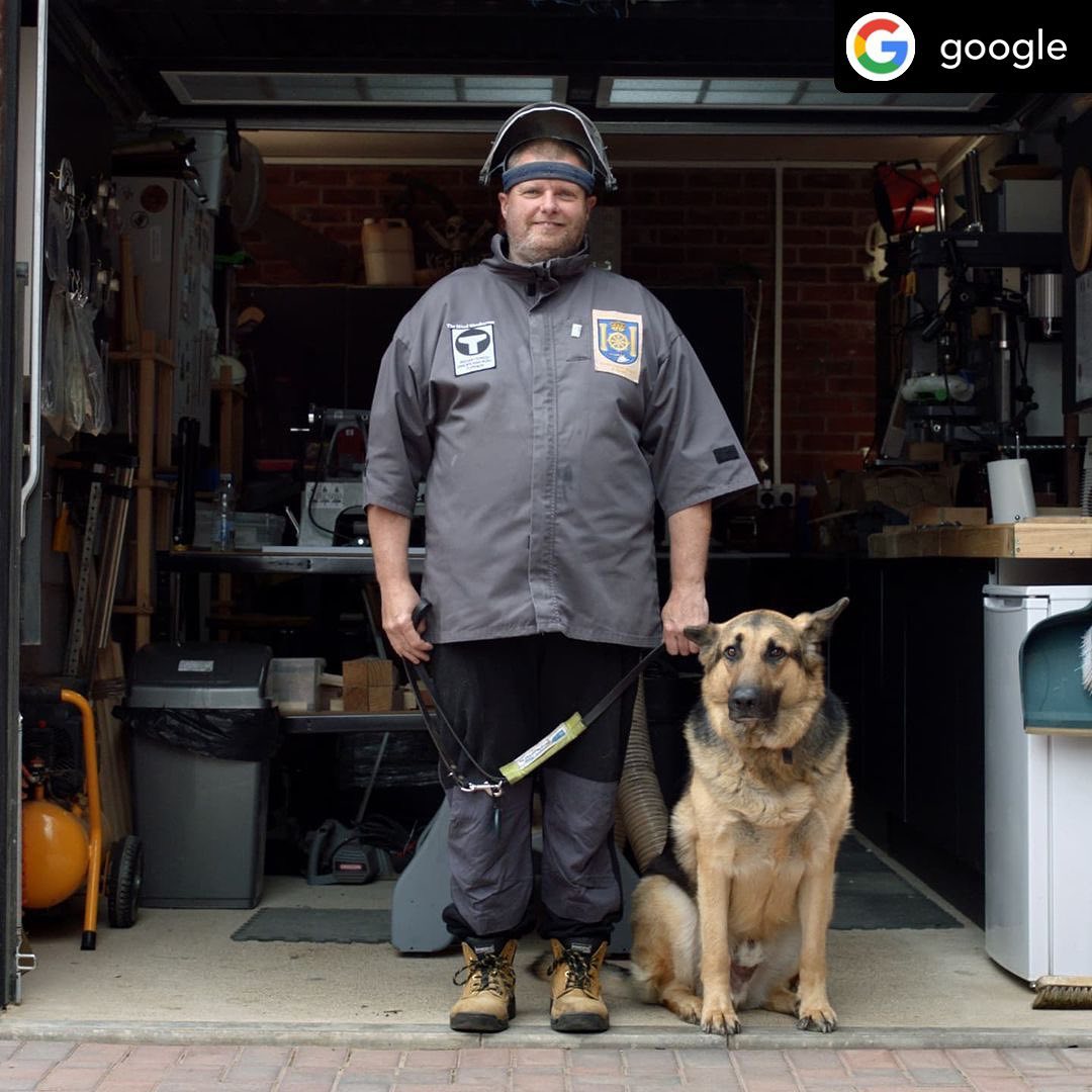 TonyBTango's tweet photo. Mid Wales Woodturners are hosting A BLIND Woodturner, Sunday July 17th. I can scarcely turn a lathe on let alone have wood spinning about at up to 2000rpm - and not be able to see it! Chris Fisher, the Blind Woodturner, what a character. #keepturning https://t.co/M8rGJMBjUf