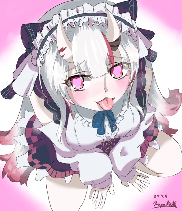 舌出しハート目あやめちゃん😈
#百鬼絵巻 