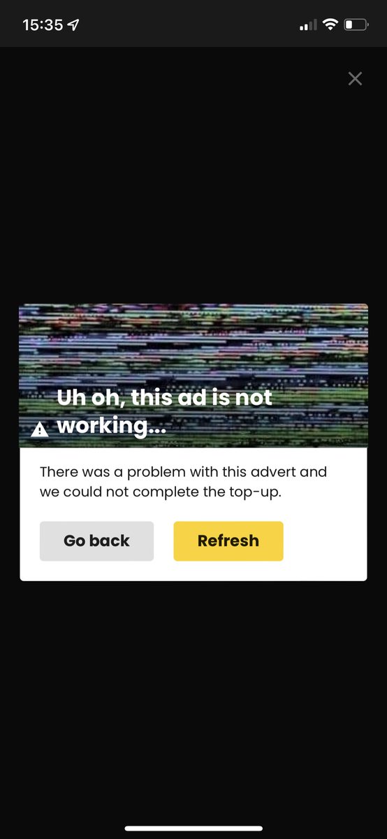 mattstyles86's tweet photo. So yet again @recast_app isn’t working when trying to watch a stream. I want to watch a couple of adverts to gain the last few credits needed and I get this continually and neither option gets me anywhere. Why @QPR persist with them is beyond me! https://t.co/np9v1UrjgQ
