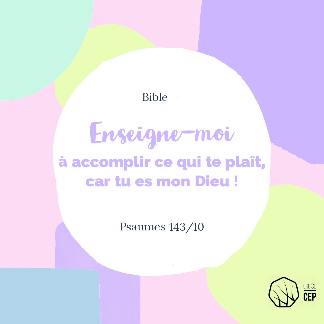 Enseigne-moi à faire ta volonté, car c’est toi qui es mon Dieu. Que ton bon Esprit me conduise sur le terrain de la droiture!
Psaumes 143/10 
#CEPAUXERRE 
#volontedeDieu #tuesmondieu #conduismoiseigneur 
#Dieulesgenslavie 
#Jesus