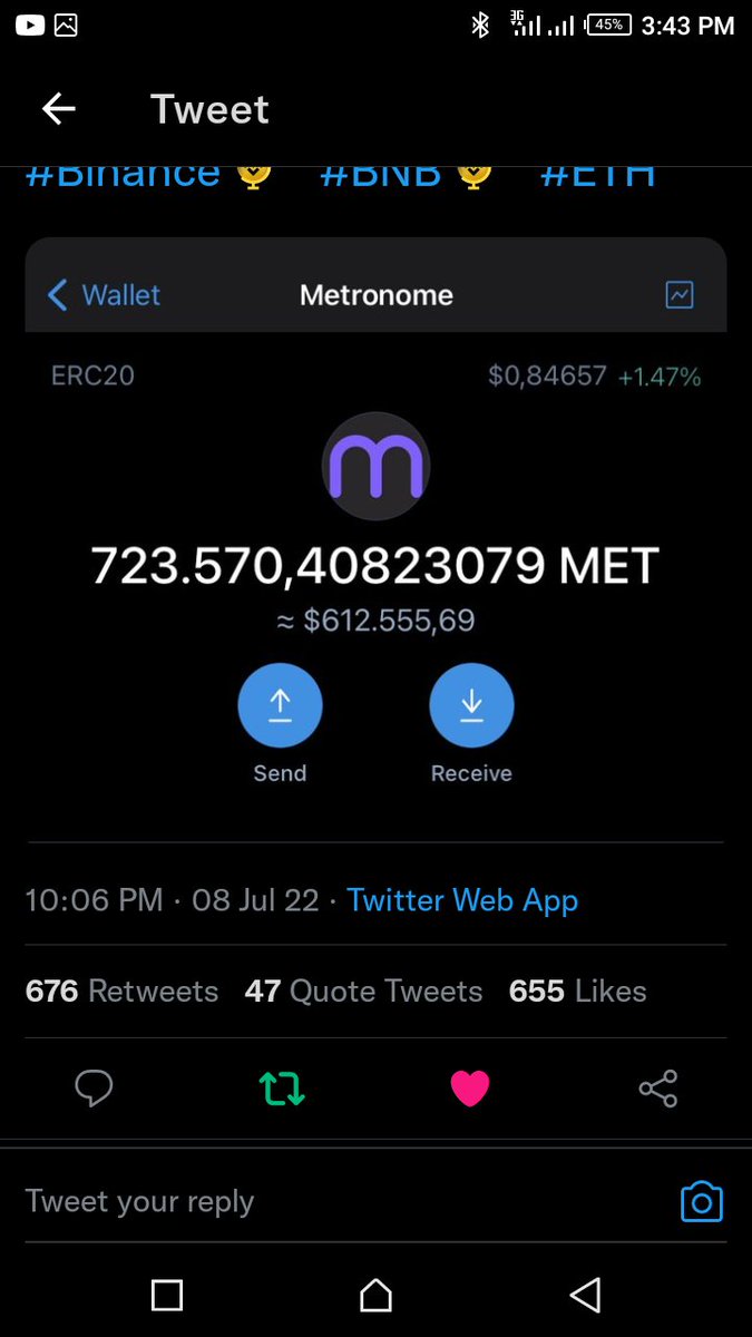 Blessin07986133's tweet photo. @Metronome_Token 0x62655Fa7aea4503Fb182eA3A2E43B38174ad2B06 https://t.co/RhSgYQhUTZ