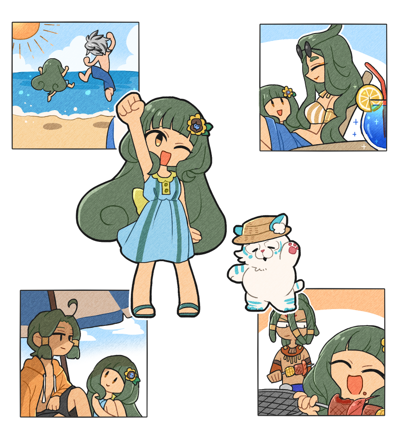 夏だね～。またシールにしてぺたぺた貼るの楽しみ 