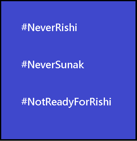 Antipolluters's tweet photo. TRENDING NOW.....
#NeverRishi #NeverSunak #NotReadyForSunak 
#NotReadyForFishyRishi #sunakunfitforpm #sunakthesnake #SunakOut https://t.co/GE5hL6GXxR