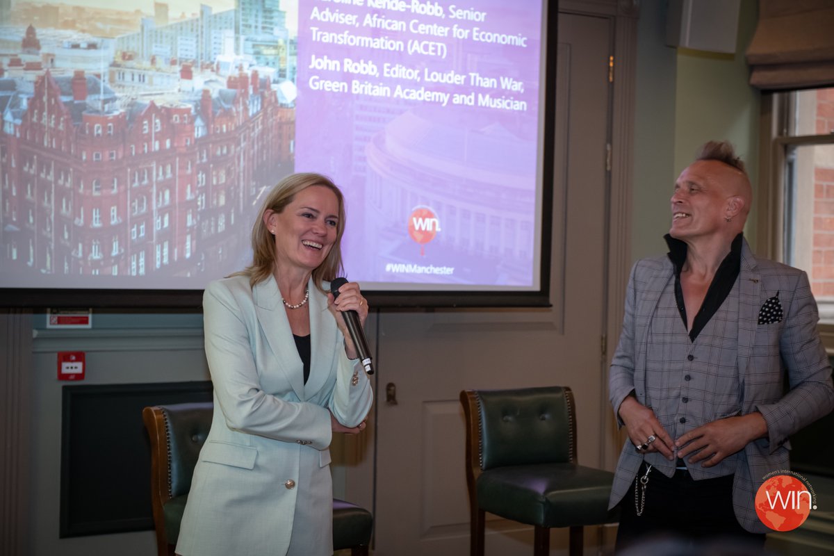 CarolineKende's tweet photo. It was such a blast doing a presentation with my brother @johnrobb77 on Inspiring a Sustainable Future, in the wonderful city of #Manchester. Met so many incredible people who are changing the world. 

Thank you #WINManchester, @WINConference  @CMBoggiano for inviting us. https://t.co/QkDOBTWNz4