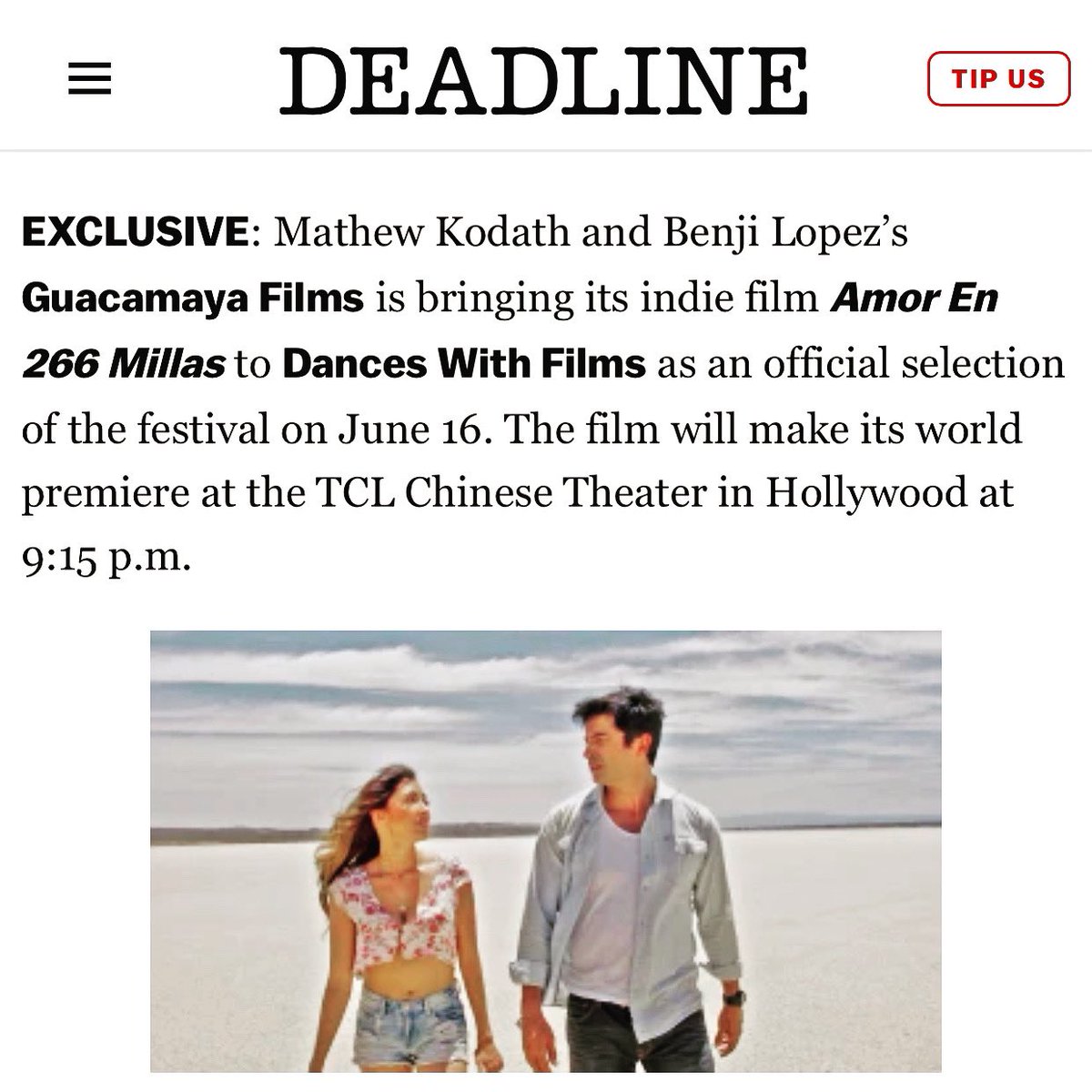 benjilopez's tweet photo. A great way to kickstart our film! @danceswithfilms https://t.co/m8YP0r3Ici