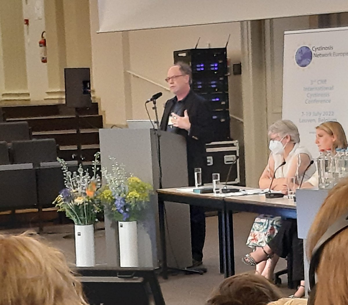 CystinosisE's tweet photo. Very interesting developments from Prof Paul Grimm who is working on a combined kidney and stemcell transplant protocol in #cystinosis. #CNE International Conference #research https://t.co/VOFZPKHtyT