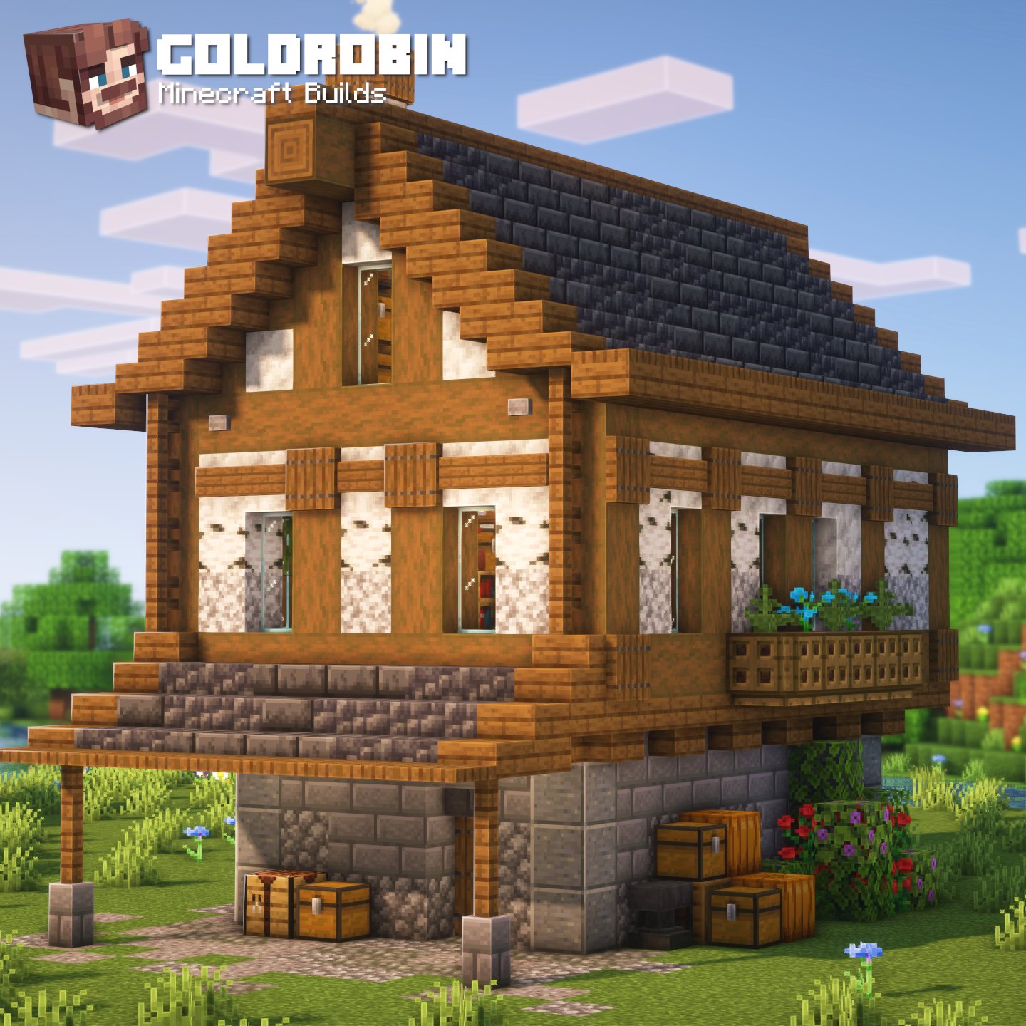 Minecraft: How to Build a Large Medieval House 