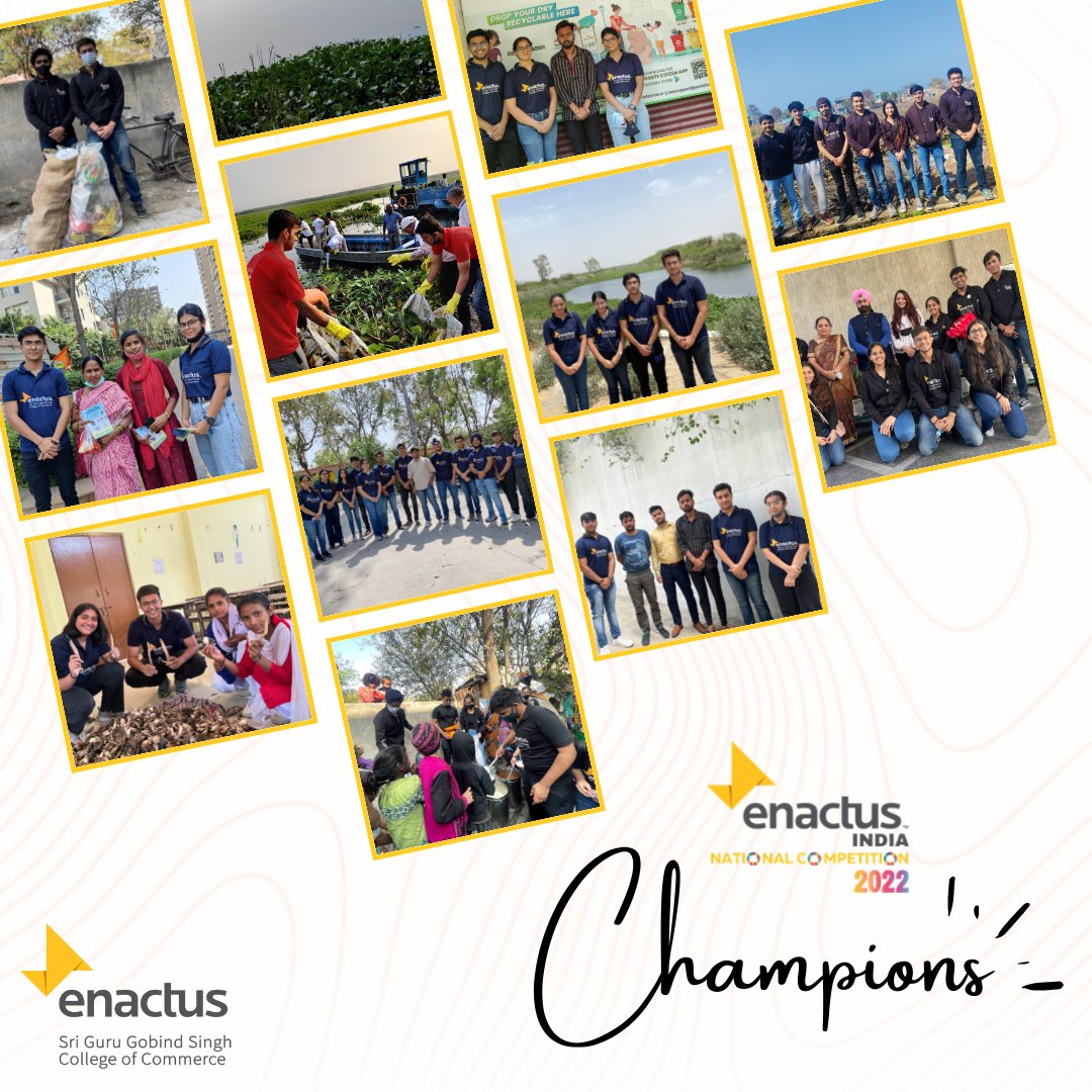 Enactus_sggscc's tweet photo. We are elated to announce that Enactus SGGSCC has won the #EnactusIndia National Competition 2022 and will be representing India at the Enactus World Cup 2022 in Puerto Rico.
We are extremely grateful to our project beneficiaries, partners, and communities!
#enactus #weallwin https://t.co/N7e3fdzeqK