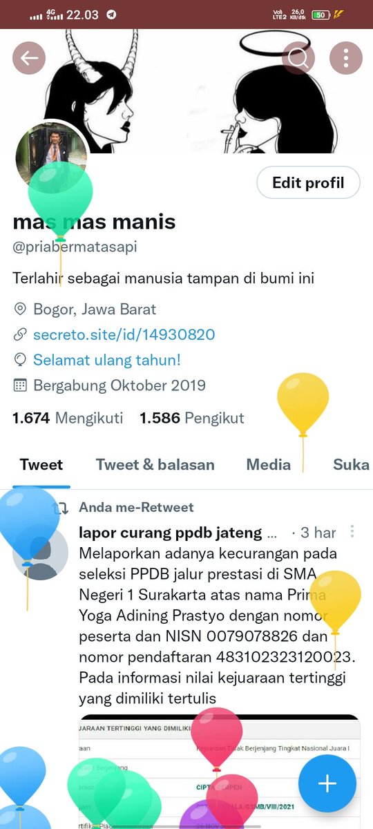 priabermatasapi's tweet photo. Alhamdulillah dapet balon https://t.co/8nGyTbDwfK