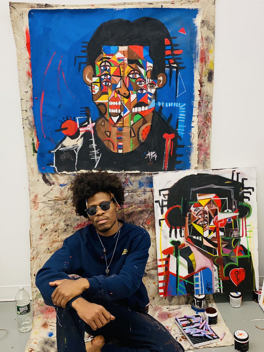 Not only I’m the only black artist in this private studio in Brooklyn, I’m also the only one that didn’t go to art school.