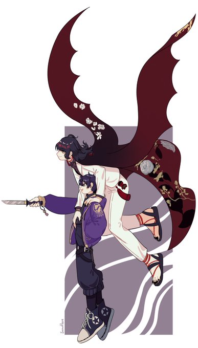 Demon slayer and his demon 

#ArtoftheRogue #Akurylic #voxto 