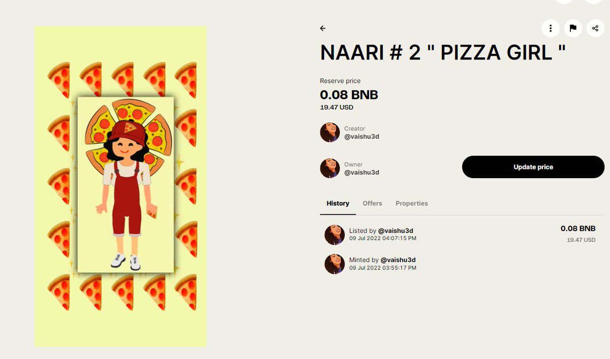 vaishu3d's tweet photo. Let's go  auction has started
Checkout My NAARI "PIZZA GIRL " ON Available @WazirXNFT 
link : https://t.co/RoWcyaG0oS
I need your love and support 
@EnvisionArtnft 
@coi_nft 
@Naman_Cryptogod 
@NFTClubIN 
@aiumtrakul https://t.co/ZKN0UiJCj6