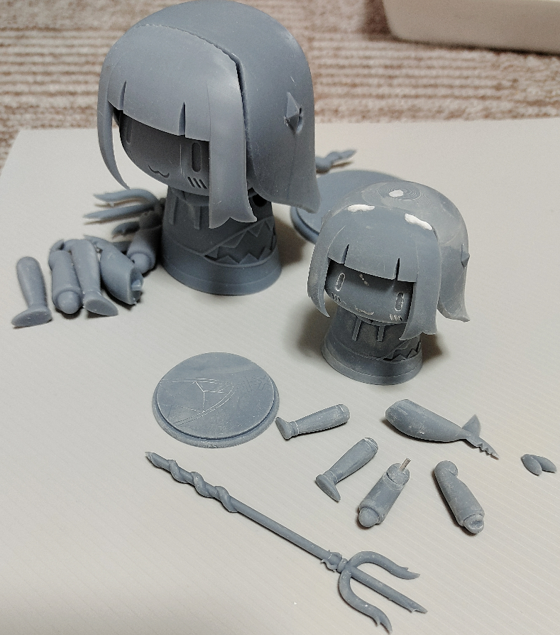 ZAN_NEKOTAMA's tweet photo. がうる・ぐらもリサイズして出力し直し。こちらはキット化したいな。
#3Dプリンター #elgoo #3Dプリント #がうる・ぐら #gawrgura https://t.co/JB01USjGhB