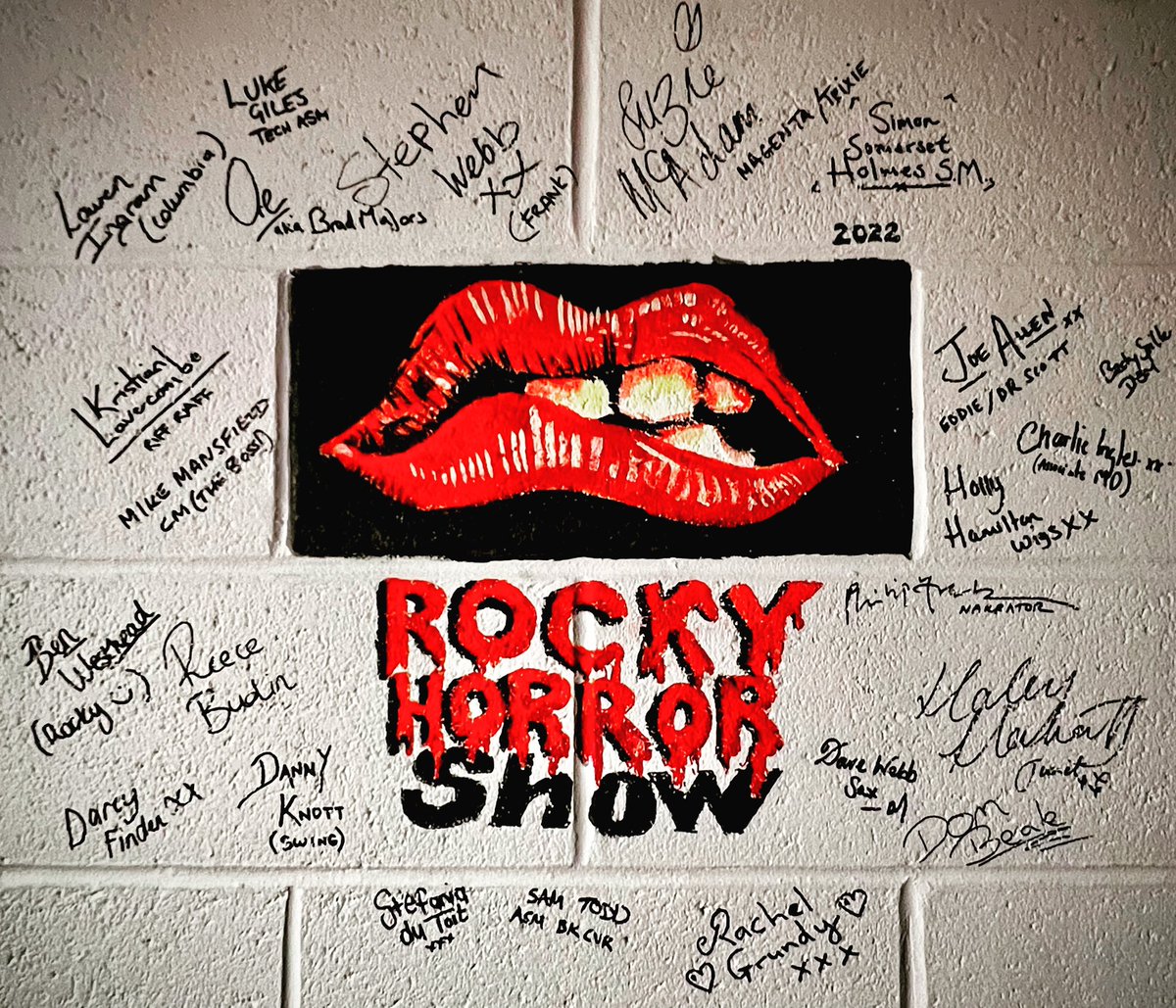 Today is the last day of the Rocky Horror Show Tour (2021-22 Edition). The next stop for Rocky is a short stint in Israel next month…but first, I need to recover from a very eventful year on the road. 🥳😅🫠@rockyhorroruk @TrafalgarEnt #rockyhorror #theatregraffiti