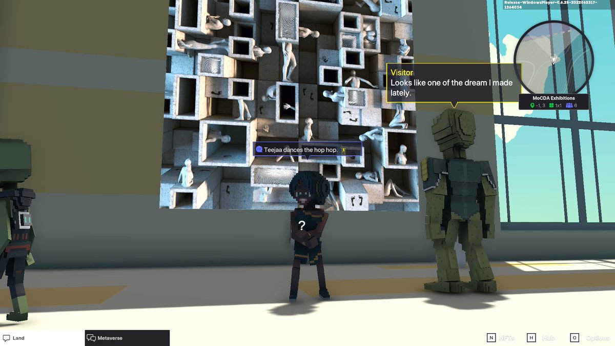 Teeja08402210's tweet photo. @TheSandboxGame @MOCDA_ I just participated in the #TheSandbox weekly contest for a chance to win 200 mSAND! Here is my favorite piece from the ‘Impossible Worlds’ exhibition, check out my screenshot below!
👇 https://t.co/sY4cGz81Qj