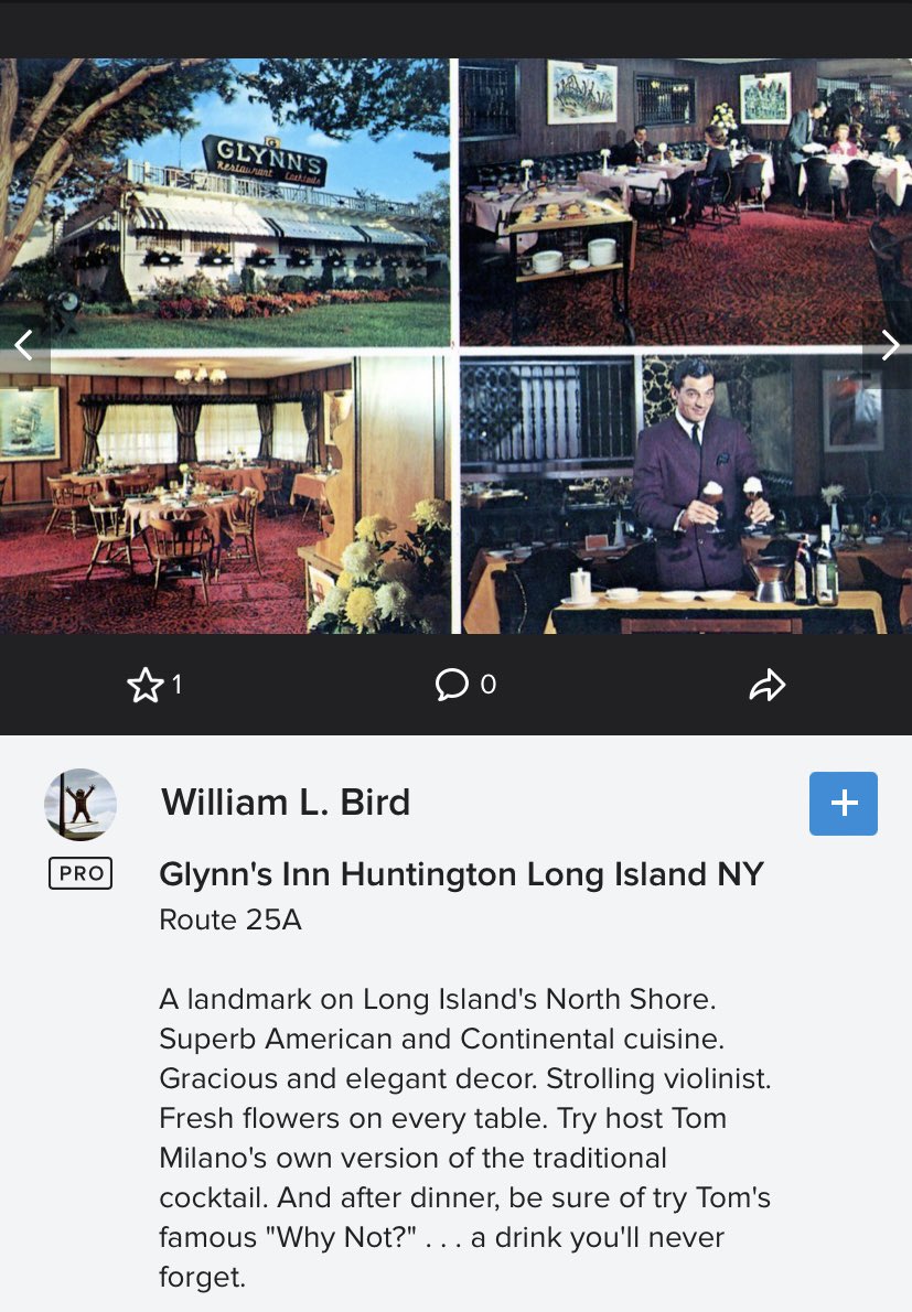 selinbarlas's tweet photo. One of my grandfather’s restaurants 🥂 #glynnsinn #longisland #newyork #tommilano https://t.co/OKL0dhGsYK