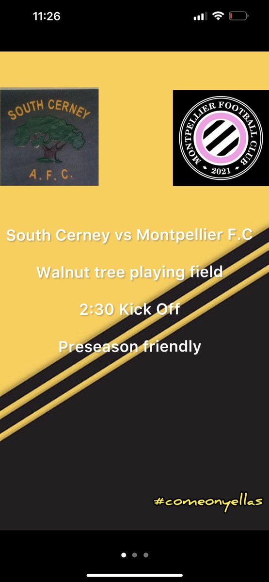 South Cerney A.F.C (@cerneyfc) on Twitter photo Game Day!!
#comeonyellas Game Day!!
#comeonyellas