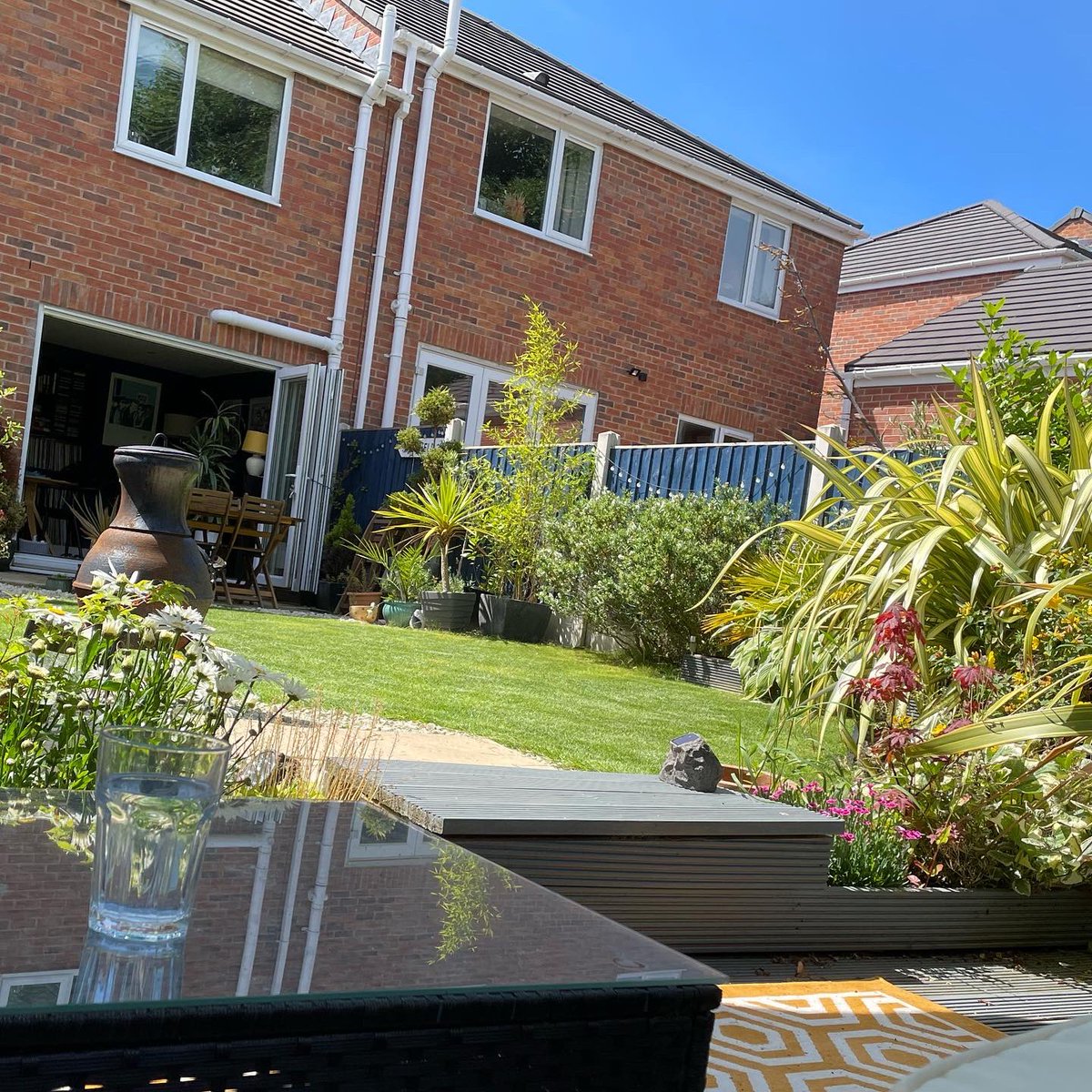 MrJLittlewood's tweet photo. After a non-stop few weeks Iโm glad the sun is shining this weekend to enjoy this little oasis of calm. All go again for the next few weeks. #staffdo #leaversassembly #birthdays #tramlines https://t.co/yCKFJmiK5A