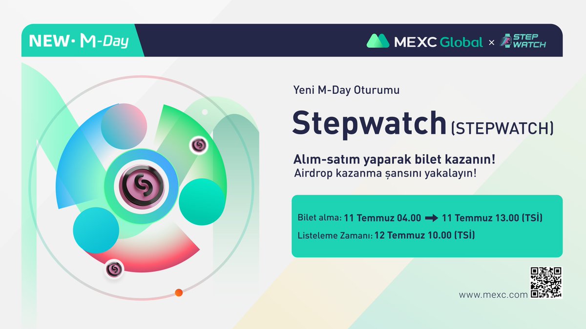 MEXC_Topluluk's tweet photo. 💰 #MEXCTürkiye @stepwatchglobal $STEPWATCH Yeni M-Day Özel Etkinliği

🏆 250 Kişiye Toplam 500 $MX Hediye

📌 Katılım: https://t.co/sJN0b9DGMk

📌 M-Day: https://t.co/qE5ZdSsfie

✅ Takip et: @MEXC_TR
✅ Takip et: https://t.co/RfMLedCIsH
✅ Beğen
✅ Alıntıla 5 kişi etiketle https://t.co/SiXxRqIXfm