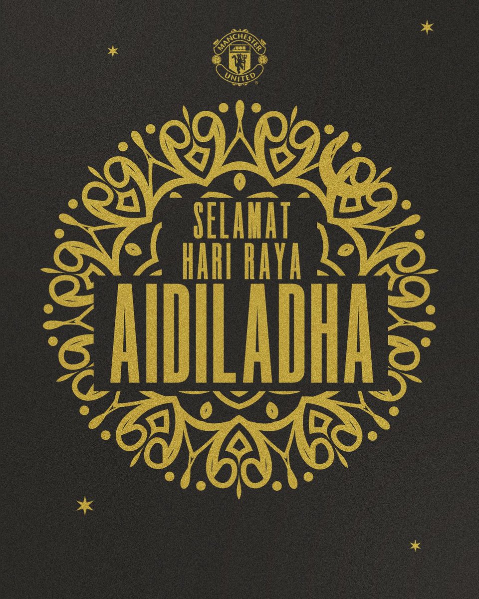 ManUtd_MY's tweet photo. Selamat menyambut Hari Raya Aidiladha buat penyokong di Malaysia. ✨❤️ 

Semoga dapat melakukan ibadah korban dan haji dengan baik tahun ini. 

#MUFC || #EidMubarak https://t.co/jVKjLPPDmZ