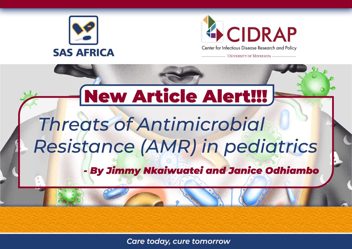 alkhalilkouma's tweet photo. MENACE DE LA RÉSISTANCE AUX ANTIMICROBIENS EN PÉDIATRIE.
Lisez le dernier article de @NkaiwuateiJimmy et @StacyJanice2 : https://t.co/Nfn5miai4M
Ensemble créons une prise de conscience sur la RAM, grâce #AMRLEP (@Danteh95380210 et @JulianNyamup).
Avec @beat_the_bugs
& @CIDRAP https://t.co/BKDvl9RK8l