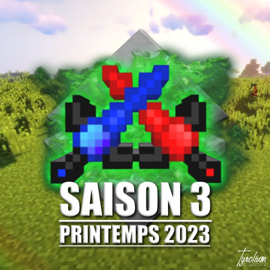 tyrolium's tweet photo. TyroServ annonce une nouvelle saison
La saison 3 sort plus d'1 an après la saison 2
Une Saison qui sortira sur le thême de la fusion
Disponible en Printemps 2023

#TyroServ #5Year #Minecraft #Tyrolium #MC #Fusion #Block #Server #serveur #PVP #Faction #mod #launcher https://t.co/6tBol8g2JY