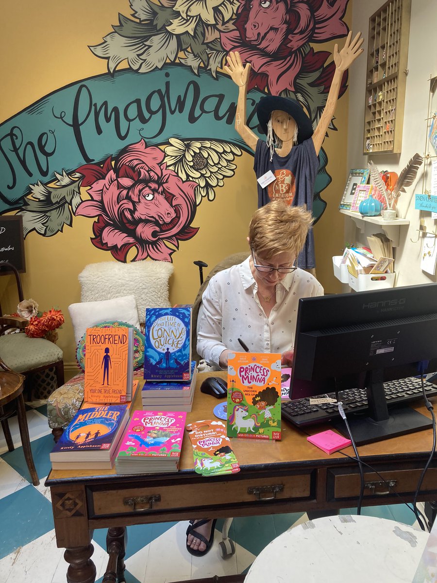 Thank you to the lovely @KirstyApplebaum for popping in to sign stock of her delightful young readers series and her heart warming middle grade books! Stop in to grab your copies today! #princessminna #youngreaders #middlegrade #signedbooks #mrbsemporiumofreadingdelights