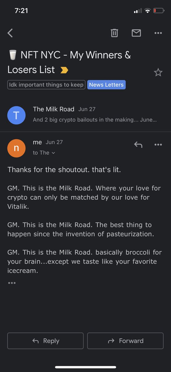 nicklydon14's tweet photo. @ShaanVP I got twitter to get a job from you. 
Here’s a thread I made.
https://t.co/dk9p670F5B

And here is some Milk road fun I’ve had. https://t.co/Y5y1Rrs9Dp