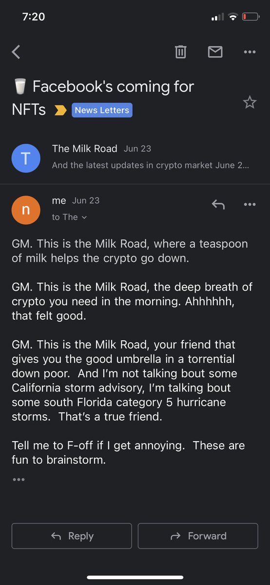 nicklydon14's tweet photo. @ShaanVP I got twitter to get a job from you. 
Here’s a thread I made.
https://t.co/dk9p670F5B

And here is some Milk road fun I’ve had. https://t.co/Y5y1Rrs9Dp