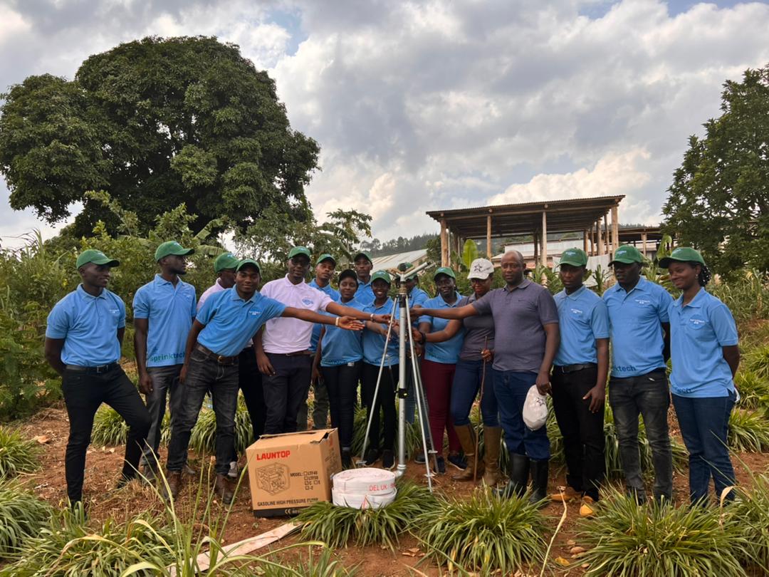 sprinktech's tweet photo. Today we visited Miriamah Nin Siima, co-director of the Smart East African farm  and winner of the #SprinktechAt5 win an irrigation Campaign at their Smart East African farm in Namayumba off Hoima road https://t.co/TIydIRS5c6