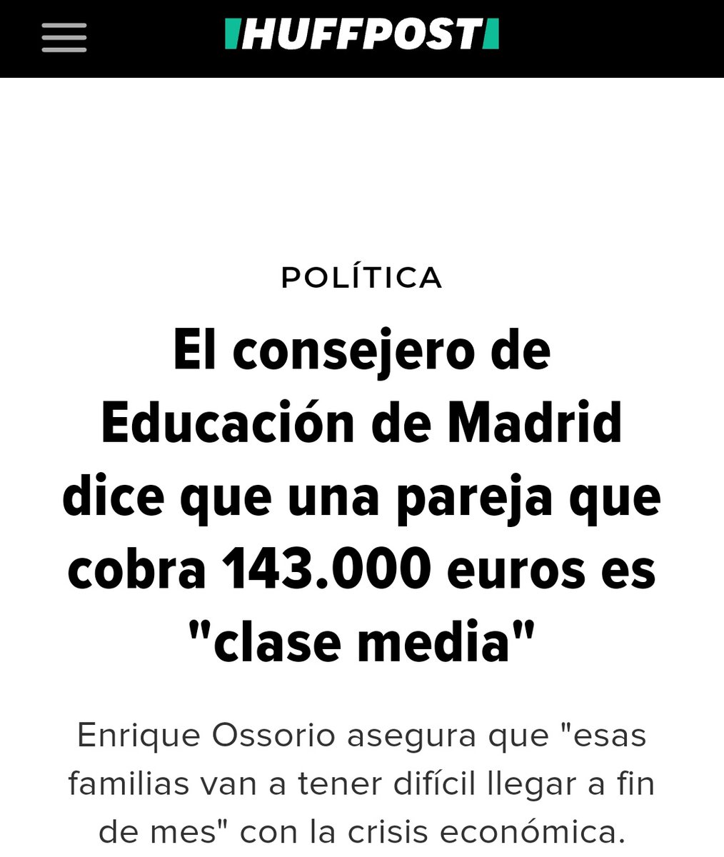 izualdomingo's tweet photo. Buenas tardes @eossoriocrespo. A usted debería darle vergüenza NO ver pobres donde los hay y verlos donde no existen.

- 143.000€ clase media que tienen difícil llegar a fin de mes. 🙄 https://t.co/2Mf3Zv8gHP